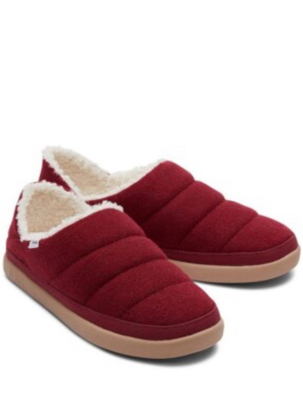 TOMS Women's Ezra Faux Fur Lined Slip On Quilted Slippers 9.5
